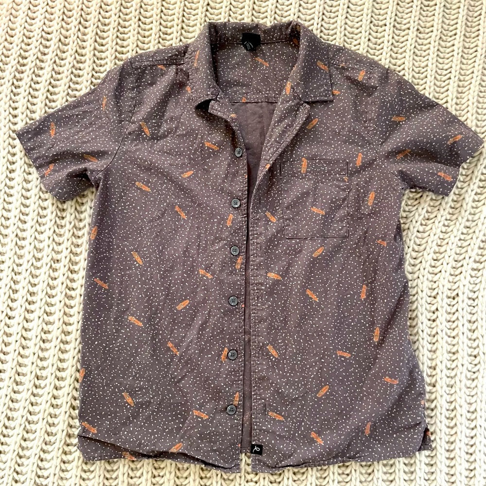 Art Class Skateboard Print Button Down